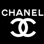 chanel-brand-clothes-with-name-symbol-logo-white-design-fashion-illustration-with-black-background-free-vector